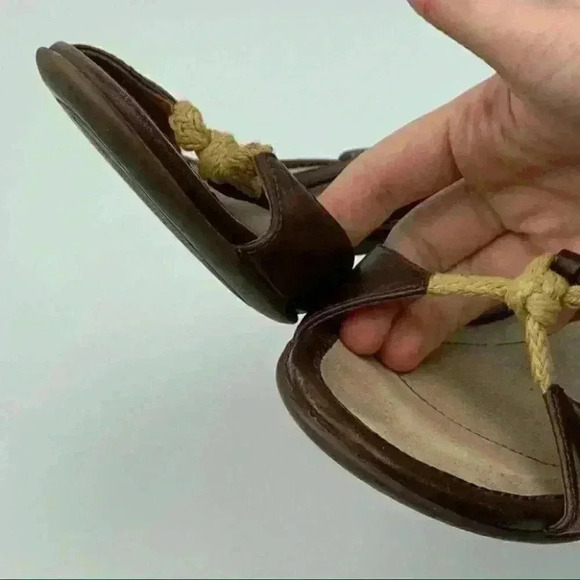 Rockport heels Apw1252E size 8.5 brown leather Nautical slingbacks - Picture 8 of 12